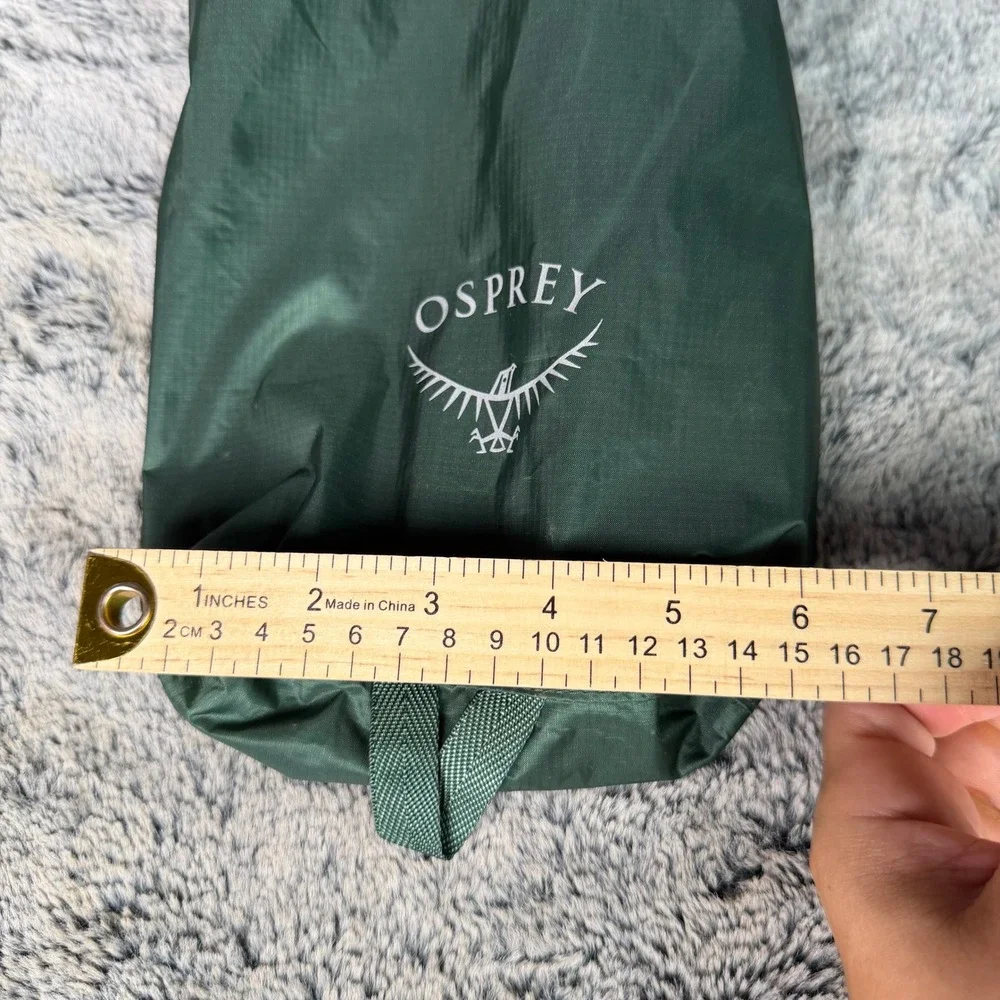 Osprey 3L Ultralight Dry Sack Green Recycled Nylon Waterproof Roll Top Bag